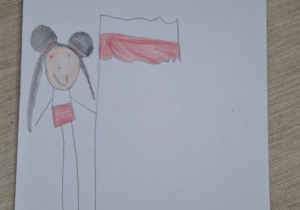 Flaga biało - czerwona.