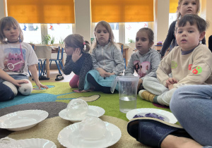 dzieci badają właściwości lodu